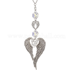 Tibetan Style Alloy Angel Wing Hanging Suncatchers&nbsp;HJEW-JM04610