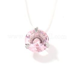 Flat Round Plastic Pendant Invisible Cord Necklaces for Women&nbsp;JB6177-10