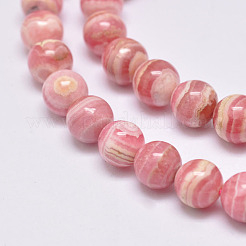 Natural Argentina Rhodochrosite Beads Strands&nbsp;G-D864-14-8mm