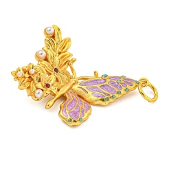 Rack Plating Brass Enamel Pendants&nbsp;KK-Z054-4G-02