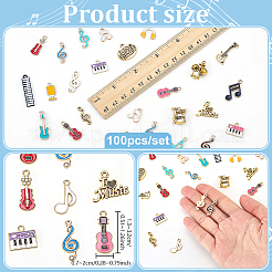 100Pcs Alloy Enamel Pendants&nbsp;FIND-PH0062-21