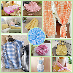 Tartan Pattern Cotton Fabric&nbsp;DIY-WH0591-273D
