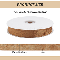 Flat Velvet Ribbon&nbsp;OCOR-WH0078-123C