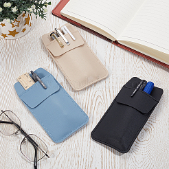 3Pcs 3 Colors PU Leather Pen Bag&nbsp;AJEW-GF0014-44C