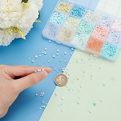 150G 15 Styles 3/0 Glass Seed Beads&nbsp;SEED-PH0001-94
