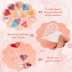 70Pcs 7 Colors Paper Table Place Cards&nbsp;DIY-FG0005-55