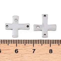 316 Surgical Stainless Steel Micro Pave Cubic Zirconia Links connectors&nbsp;STAS-K178-13P