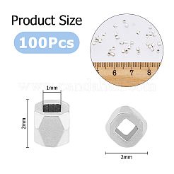 100Pcs Brass Spacer Beads&nbsp;KK-FI0001-02A-S