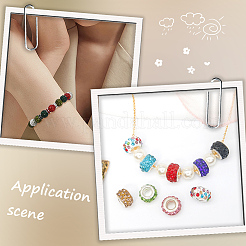 400Pcs 20 Colors Handmade Polymer Clay Rhinestone European Beads&nbsp;CPDL-PA0001-01B