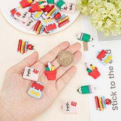 25Pcs 5 Styles OPaque Resin Pendants&nbsp;RESI-SC0002-34
