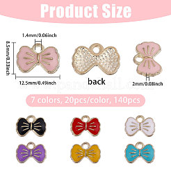 140Pcs 7 Colors Alloy Enamel Charms&nbsp;ENAM-CA0001-92