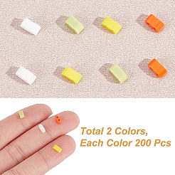 800Pcs 4 Colors 2-Hole Glass Seed Beads&nbsp;SEED-CN0001-04