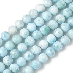 Natural Larimar Beads Strands&nbsp;G-B141-01-6mm