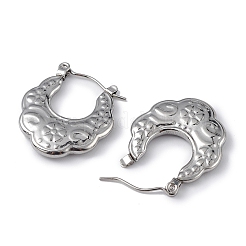 Non-Tarnish 304 Stainless Steel Bohemia Teardrop Hoop Earrings for Women&nbsp;EJEW-I284-05P