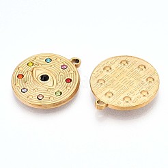 304 Stainless Steel Rhinestone Pendants&nbsp;STAS-T064-49