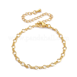Rack Plating Brass Curb Chain Bracelets for Women&nbsp;BJEW-G735-16G
