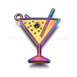 Rainbow Color Alloy Pendants&nbsp;PALLOY-S180-185-NR