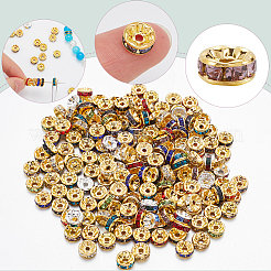 200Pcs 10 Colors Brass Rhinestone Spacer Beads&nbsp;RB-SP001-08B