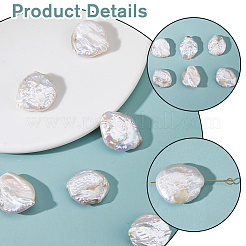 6Pcs Natural Baroque Keshi Pearl Beads&nbsp;FIND-FH0016-76