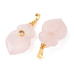 Natural Rose Quartz Pendants&nbsp;G-P628-05G-05