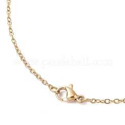 Handmade Glass Seed Beaded Star Pendant 304 Stainless Steel Cable Chain Necklaces for Women&nbsp;NJEW-MZ00118-03
