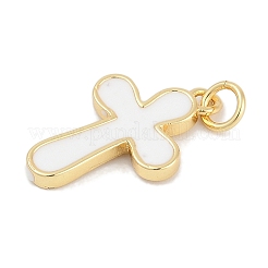Brass Enamel Pendants&nbsp;KK-Q028-68G-01