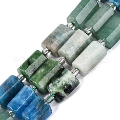 Natural Ruby in Zoisite & Flower Amazonite & Green Aventurine & Apatite Beads Strands&nbsp;G-Q614-01A-03