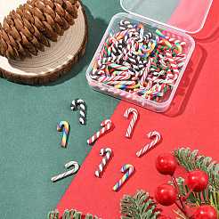 64Pcs 8 Styles Christmas Handmade Polymer Clay Beads&nbsp;CLAY-FS0001-49