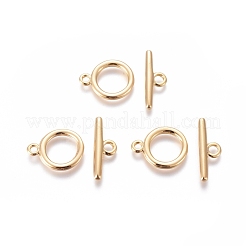 Brass Toggle Clasps&nbsp;KK-G381-14G