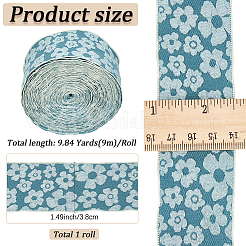Flower Polyester Ribbons&nbsp;SRIB-WH20020-053B-01