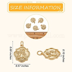 10Pcs Brass Pendants&nbsp;ZIRC-SZ0004-40