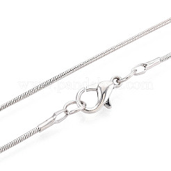 1MM Iron Round Snake Chain Necklaces&nbsp;NJEW-R171-01-A