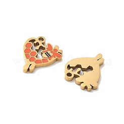 304 Stainless Steel Enamel Pendants&nbsp;STAS-I351-01G