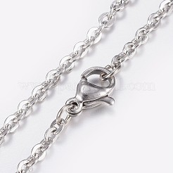 Non-Tarnish 304 Stainless Steel Cable Chain Necklaces&nbsp;NJEW-I205-17P