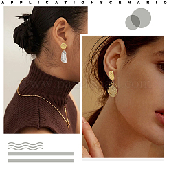 Ion Plating(IP) 304 Stainless Steel Stud Earring Findings&nbsp;STAS-SC0010-38