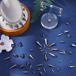 60Pcs 6 Styles 304 Stainless Steel Pendants&nbsp;STAS-SC0020-78