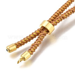 Braided Cotton Cord Slider Bracelet Making&nbsp;MAK-R001-01G-23