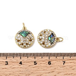 Brass Micro Pave Cubic Zirconia Pendants&nbsp;KK-K384-08G