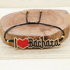 Bohemian Style Glass Seed Bead Link Bracelets&nbsp;NB1542