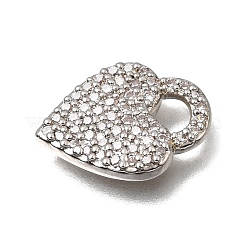 Valentine's Day Brass Micro Pave Clear Cubic Zirconia Pendants&nbsp;KK-K427-45P