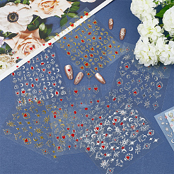 12 Sheets 6 Colors PET Nail Art Stickers Decals&nbsp;MRMJ-SP0001-10