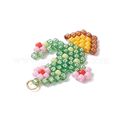 Beaded Cactus Charms&nbsp;PALLOY-MZ00455