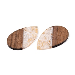 Transparent Resin & Walnut Wood Big Pendants&nbsp;RESI-T058-05N