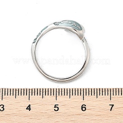Brass Cubic Zirconia Cuff Rings for Women&nbsp;RJEW-S401-01P