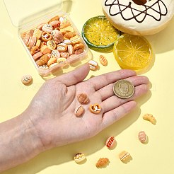 60Pcs 12 Styles Bread Theme Mini Opaque Resin Cabochons&nbsp;MRMJ-CJ0001-DD