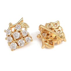 Brass Micro Pave Celar Cubic Zirconia Spacer Bars&nbsp;KK-F910-23G-01