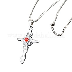 Cross Alloy Rhinestone Pendant Necklaces for Men&nbsp;FS-WG275E1-01