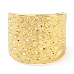 304 Stainless Steel Grooved Open Cuff Ring for Women&nbsp;RJEW-I098-25G