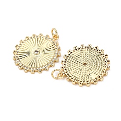 Brass Micro Pave Cubic Zirconia Pendants&nbsp;KK-K408-20G