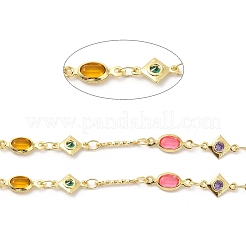 Handmade Oval Glass Link Chains&nbsp;CHC-M024-21G